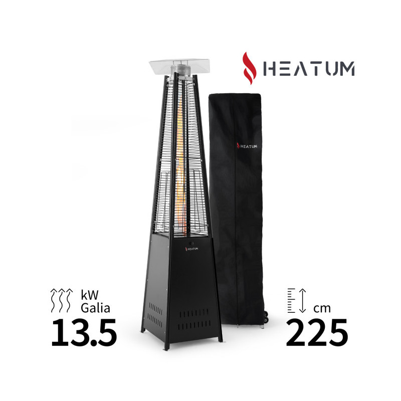 Dujinis šildytuvas Heatum Piramidė Atėnė Juoda